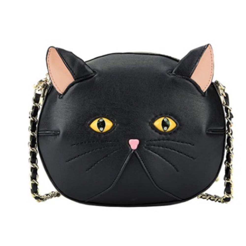 Black kitty purse
